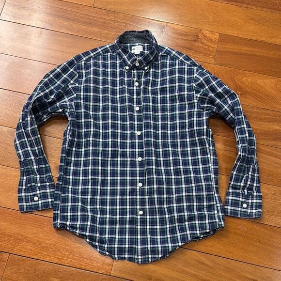 J.CREW Oxford Shirt Long Sleeve Button Down Plaid Men's Size M - Picture 2 of 11
